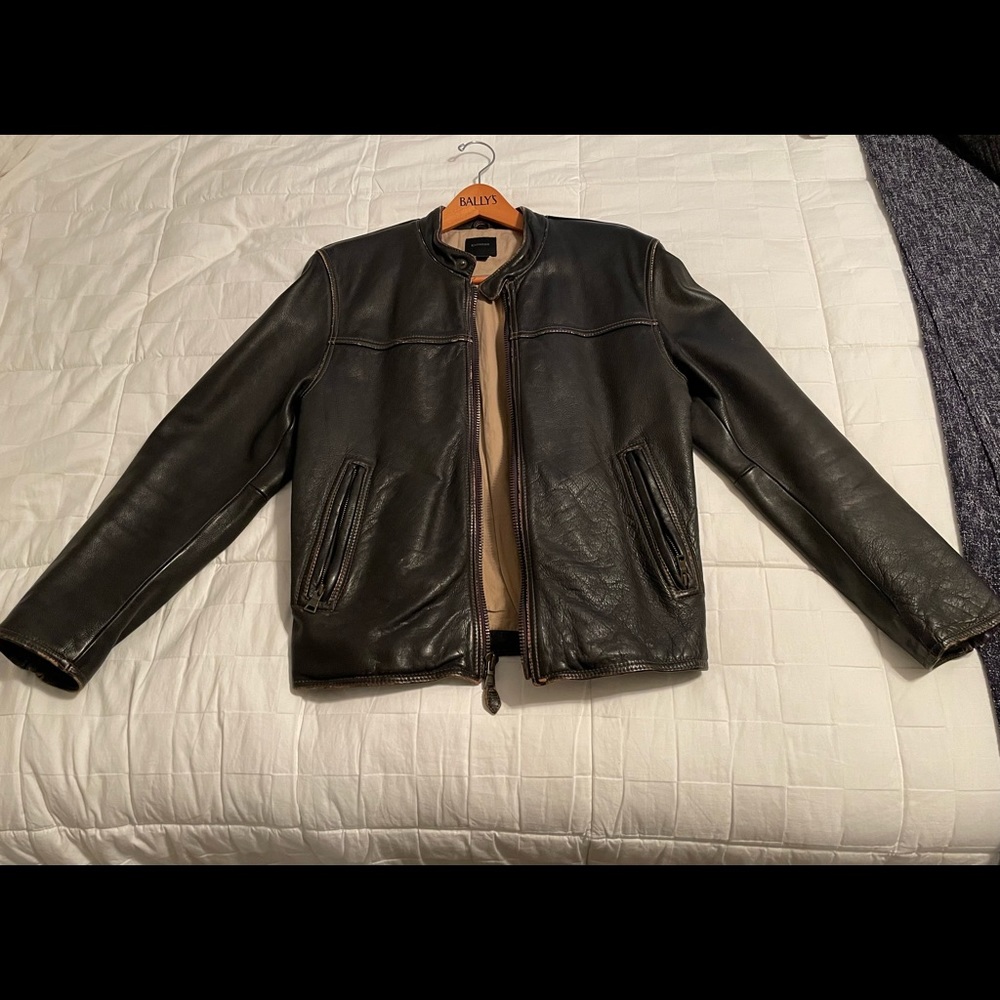 Express leather motorcycle jacket